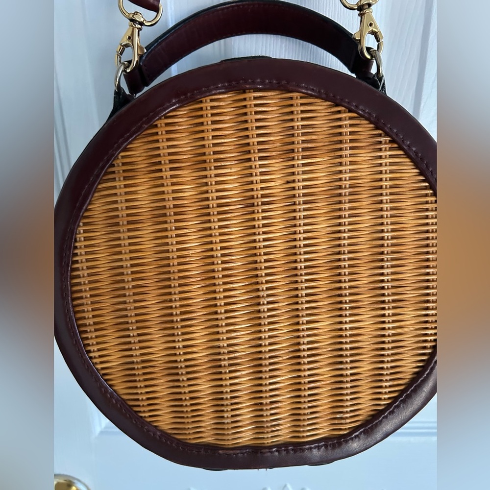 Etienne Aigner Tan and Brown Round Crossbody Bag Vintage - Picture 5 of 11